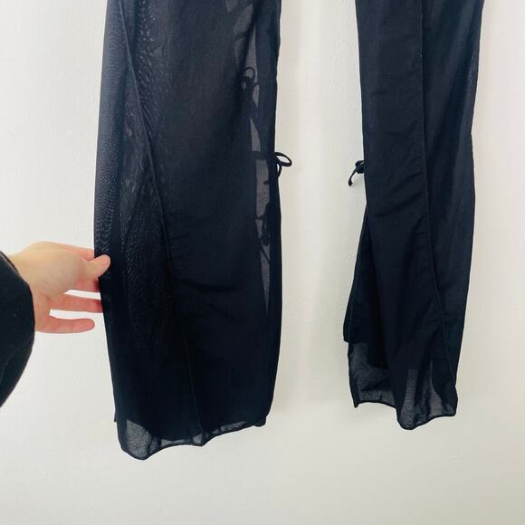 BKBT Concept Womens sheer peep tie leggings size Large NWT - Picture 10 of 10